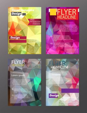 Vektör broşür afiş tasarım düzeni şablonları. Soyut