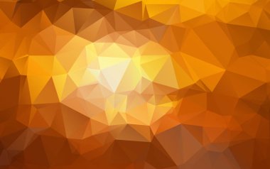 Turuncu poligonal illüstrasyon, hangi üçgen oluşur ışık. Geometrik arka plan gradyan ile Origami tarzında. İşiniz için üçgen tasarım