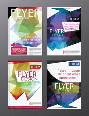 Düzeni tasarım şablonu yıllık rapor el ilanı broşür Modern arka plan. illüstrasyon vektör çokgen 