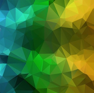 -Üçgen düşük poli desen - poligonal geometrik soyut arka plan tam renkli spektrum gökkuşağı