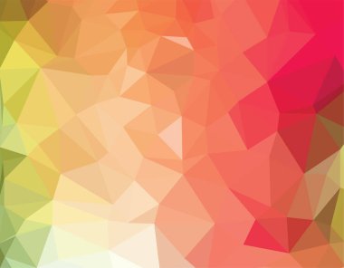 -Üçgen düşük poli desen - poligonal geometrik soyut arka plan tam renkli spektrum gökkuşağı