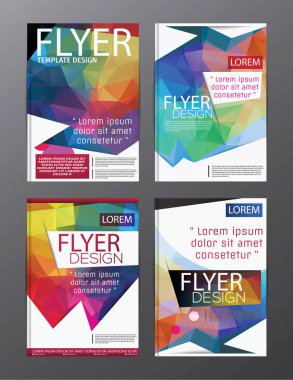 Düzeni tasarım şablonu yıllık rapor el ilanı broşür Modern arka plan. illüstrasyon vektör çokgen 