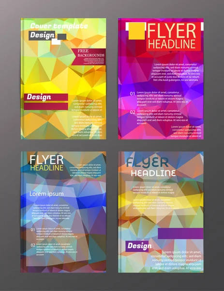 Vektor Broschüre Flyer Design Layout Vorlagen Abstrakt — Stockvektor