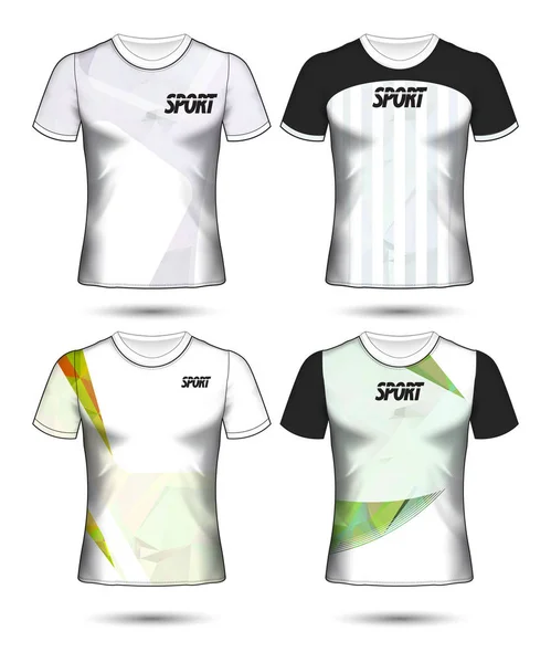 Set Soccer Football Jersey Template Shirt Style Design Your Football — Stock Vector