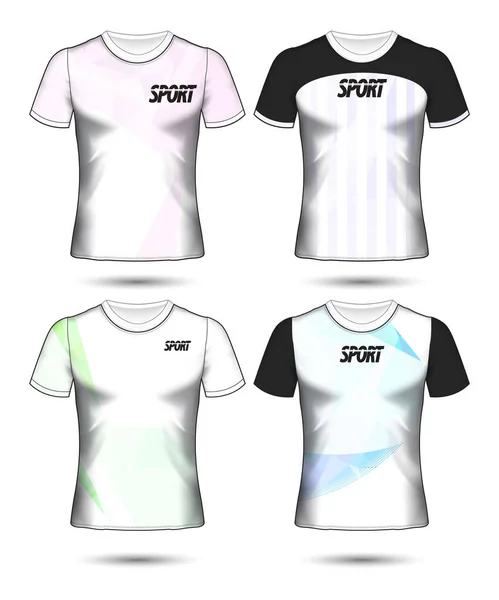 Set Von Fußball Oder Trikot Vorlage Shirt Stil Entwerfen Sie — Stockvektor