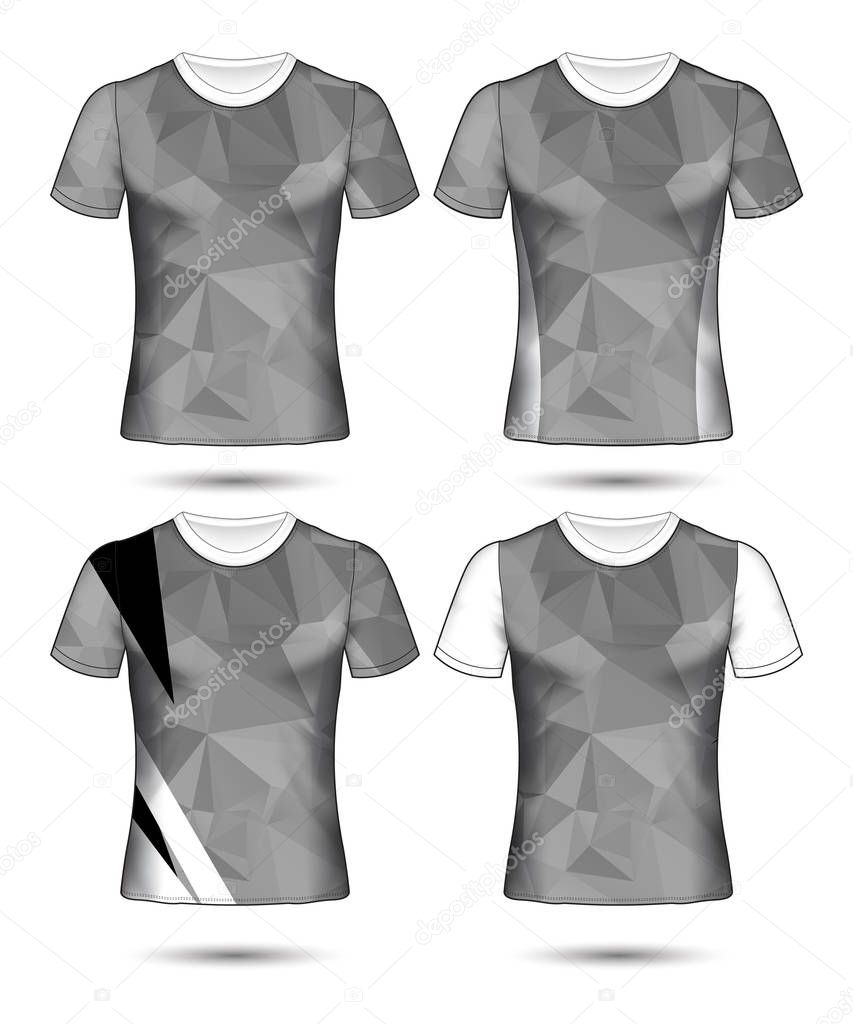 Set of soccer kit or football jersey template for football club