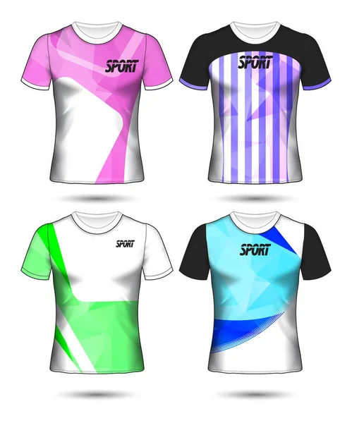 Conjunto de camiseta de fútbol o camiseta de fútbol estilo camiseta, Diseño — Archivo Imágenes Vectoriales