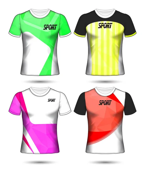 Conjunto de futebol ou modelo de camisa de futebol estilo t-shirt, Design — Vetor de Stock
