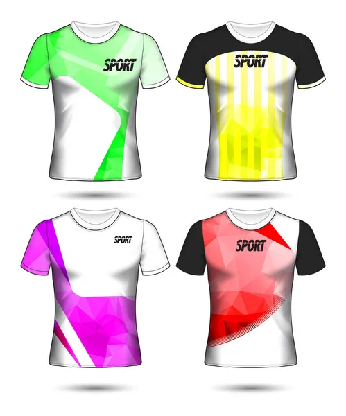 Sada fotbal nebo fotbal dres tričko styl šablony, Design — Stockový vektor