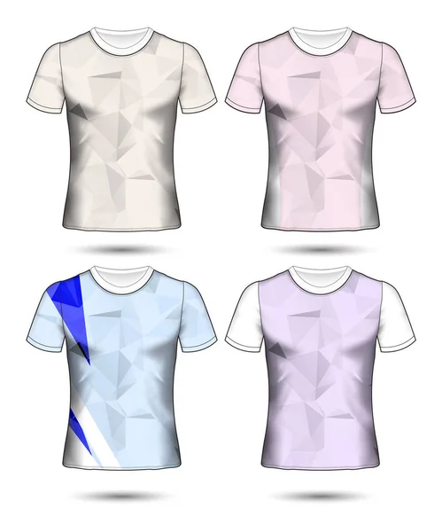 Modelos de t-shirt coleção geométrica abstrata de diferentes co — Vetor de Stock