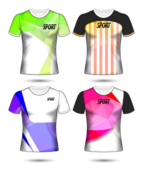 Set di calcio o maglia calcio modello t-shirt stile, Design — Vettoriale Stock