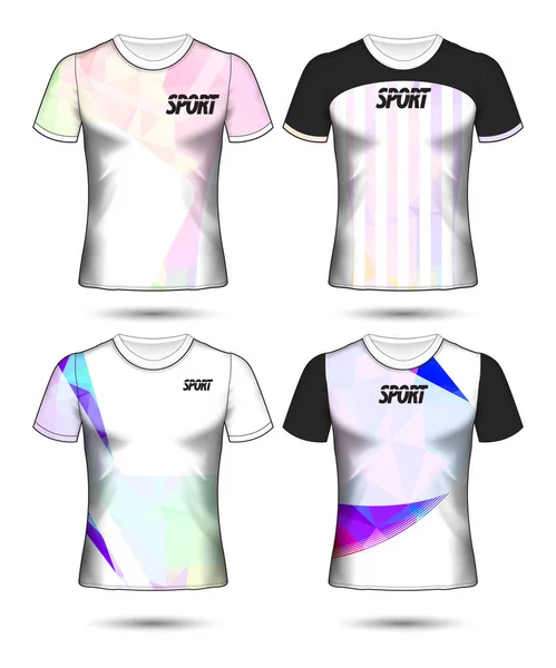 Set von Fußball oder Trikot-Vorlage T-Shirt-Stil, Design — Stockvektor