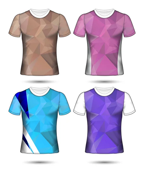 Plantillas camiseta colección geométrica abstracta de diferentes co — Vector de stock