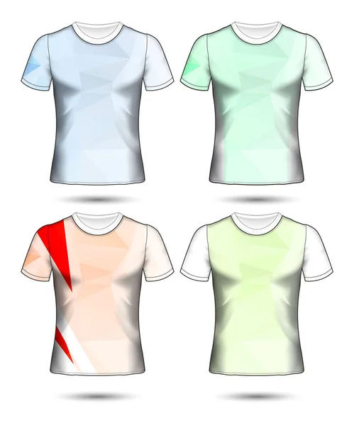 T-shirt sjablonen abstract geometrische collectie van verschillende co — Stockvector