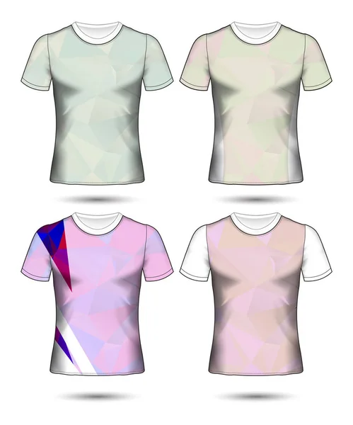 Modelos de t-shirt coleção geométrica abstrata de diferentes co — Vetor de Stock