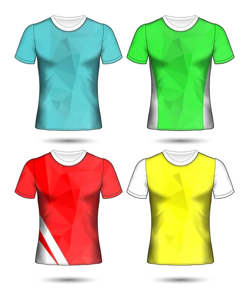 T-셔츠 템플릿 추상 다른 공동의 형상 컬렉션 — 스톡 벡터