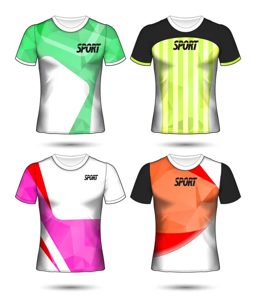 Set von Fußball oder Trikot-Vorlage T-Shirt-Stil, Design — Stockvektor