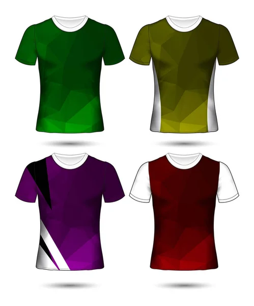 Plantillas camiseta colección geométrica abstracta de diferentes co — Vector de stock