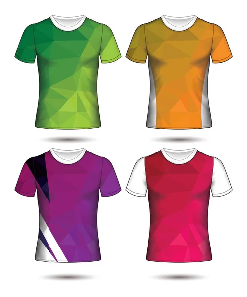 Plantillas camiseta colección geométrica abstracta de diferentes co — Vector de stock