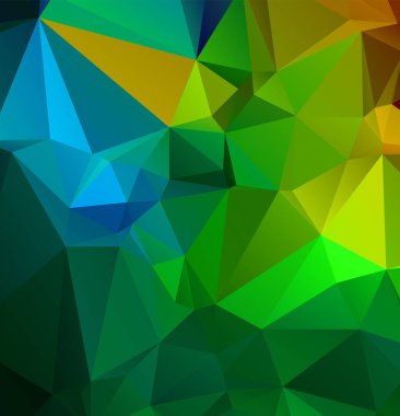 Soyut çok renkli zümrüt yeşili arka plan. Vektör Çokgen d