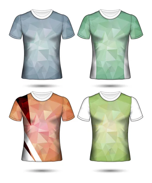 T-shirt szablony Abstrakcja geometryczna zbiór różnych co — Wektor stockowy