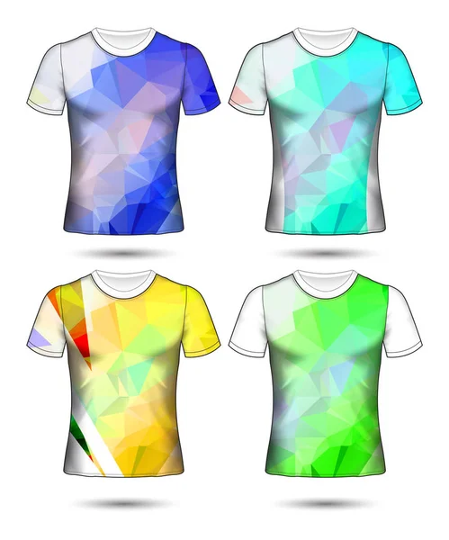 T-Shirt-Vorlagen abstrakte geometrische Sammlung von verschiedenen co — Stockvektor