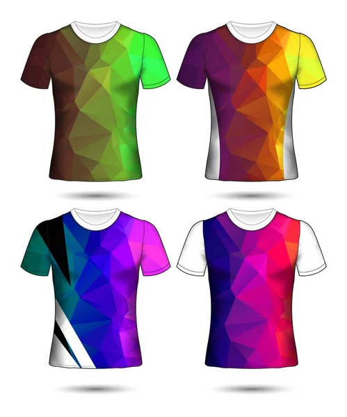 Шаблоны футболок Абстрактная геометрическая коллекция разных косо — стоковый вектор