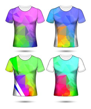  t-shirt şablonları soyut geometrik farklı co topluluğu