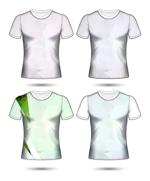 Modelos de t-shirt coleção geométrica abstrata de diferentes co — Vetor de Stock