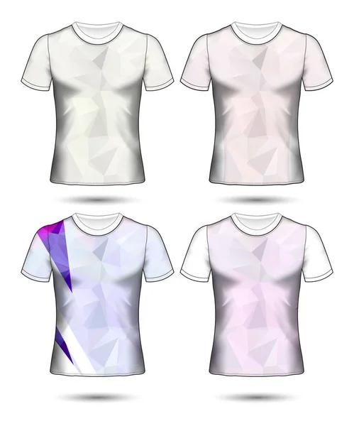 Шаблони футболок абстрактна геометрична колекція різних кольорів — стоковий вектор