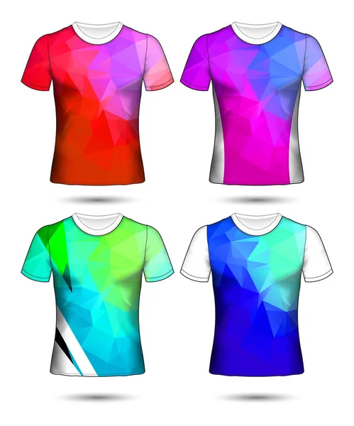 T-Shirt-Vorlagen abstrakte geometrische Sammlung von verschiedenen co — Stockvektor