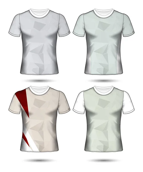 Modelos de t-shirt coleção geométrica abstrata de diferentes co —  Vetores de Stock