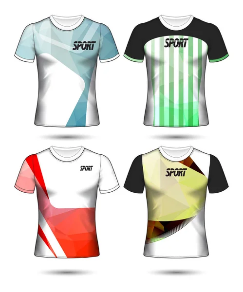 Zestaw piłki nożnej i piłki nożnej jersey szablon t-shirt styl, Design — Wektor stockowy
