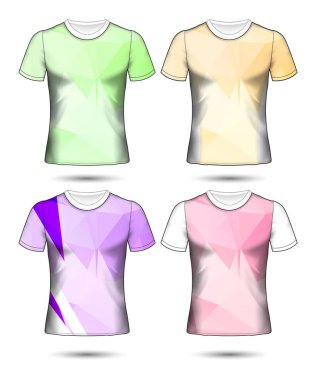  t-shirt şablonları soyut geometrik farklı co topluluğu