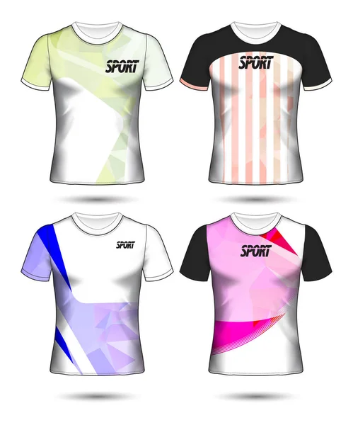 Futbol ya da futbol jersey şablon t-shirt stil, tasarım kümesi — Stok Vektör