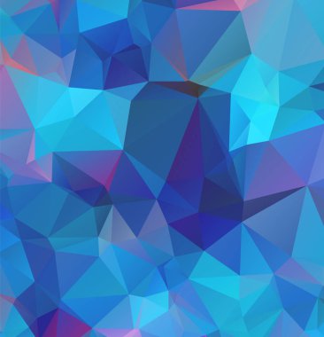 Düşük Poli arka plan mavi renklerde üçgen