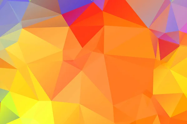 Fond abstrait fils orange multicolore. Desi vectoriel polygonal — Image vectorielle