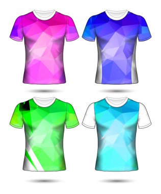  t-shirt şablonları soyut geometrik farklı co topluluğu
