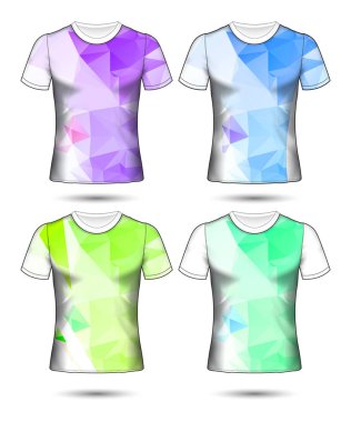  t-shirt şablonları soyut geometrik farklı co topluluğu
