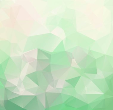 Açık yeşil vektör Çokgen soyut zemin. Çokgen soyut