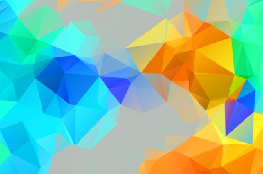 Soyut çok renkli tam renk gökkuşağı arka plan. Vektör polygo