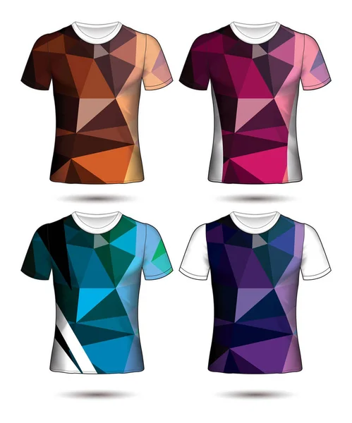 T-shirt templates abstract geometric collection of different co — Stock Vector