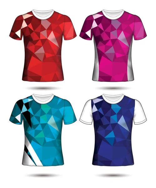 Plantillas camiseta colección geométrica abstracta de diferentes co — Vector de stock