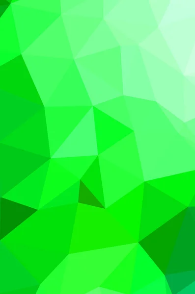 Levendig Licht Groene Vector Laag Poly Kristal Achtergrond Ontwerp Patroon — Stockvector