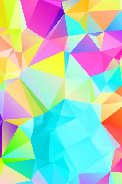 Desenhos Geométricos Vetor Fundo Geométrico Multicolorido Triângulos Vívidos Estilo Cubismo — Vetor de Stock