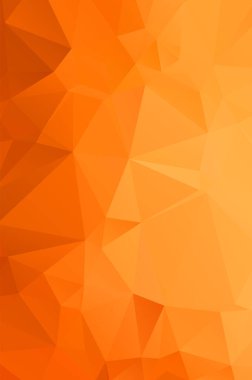 Açık Turuncu Mozaik Vektör Modeli. üçgen şablon