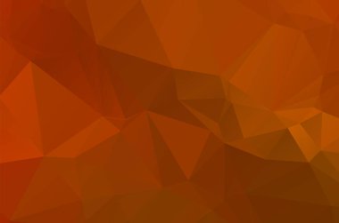 Turuncu desenli çokgen arka plan. Parlak renkli illüstrasyon 