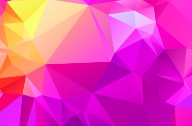 Daireli koyu pembe vektör şablonu. Soyut arkaplanda bulanık kabarcıklar 