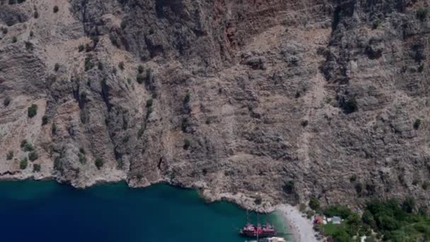 Panoramatický Výhled Moře Slunného Letního Dne Plachetní Jachty — Stock video