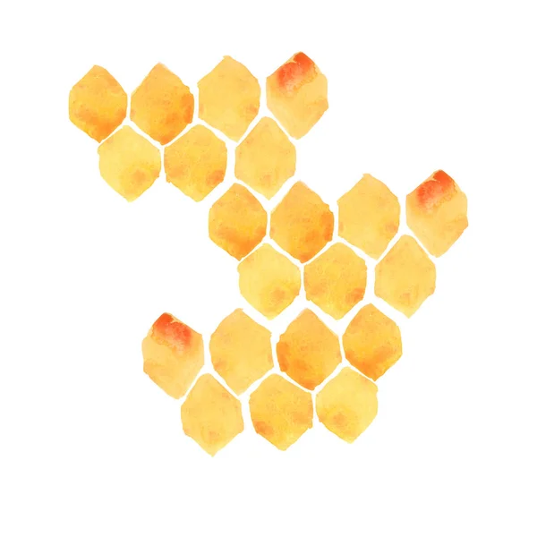 Petek suluboya. Beyaz arka planda yalıtılmış